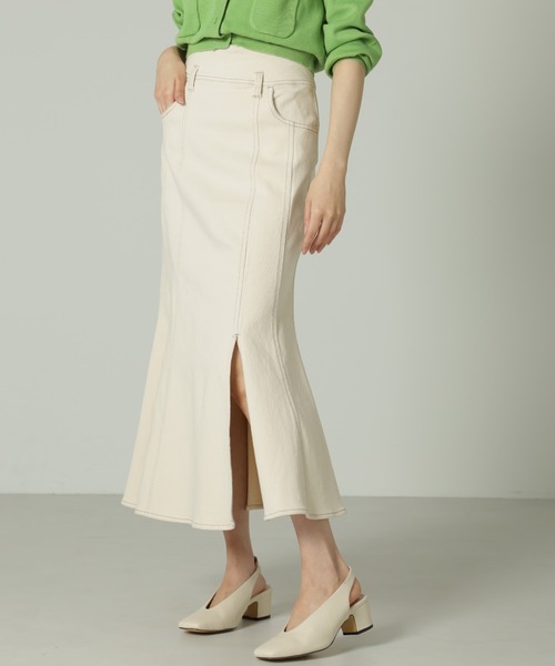 FREE'S MART（フリーズマート）の「【Sシリーズ対応】◆イレヘムマーメイドデニムスカート（デニムスカート・レディース・ネイビー/ライトインディゴブルー/ホワイト・MEDIUM/X-SMALL/SMALL）」の14枚目の写真