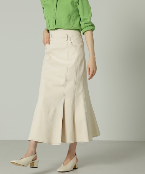 FREE'S MART（フリーズマート）の「【Sシリーズ対応】◆イレヘムマーメイドデニムスカート（デニムスカート・レディース・ネイビー/ライトインディゴブルー/ホワイト・MEDIUM/X-SMALL/SMALL）」の15枚目の写真