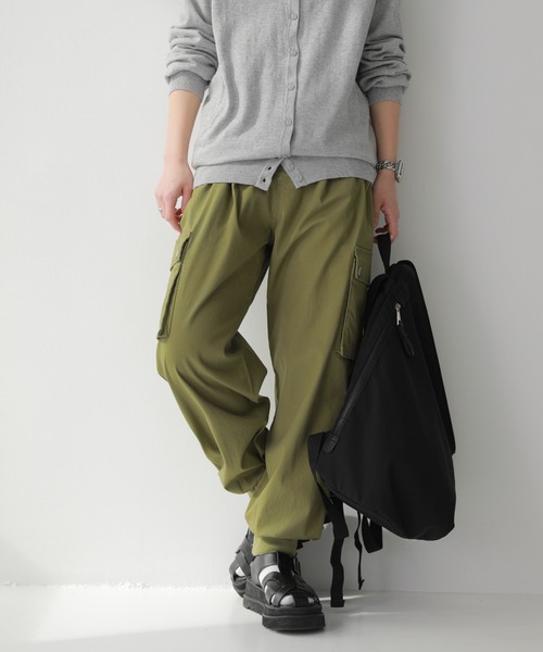 n'OrLABEL（ノアールレーベル）の「『ストレッチジョガーパンツ』（カーゴパンツ・レディース・ブラック/ベージュ/マスタード/ライトカーキ・1/2）」の8枚目の写真