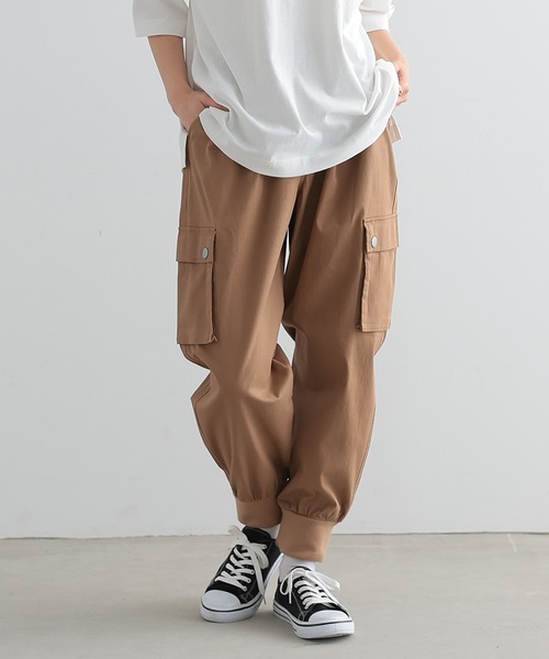 n'OrLABEL（ノアールレーベル）の「『ストレッチジョガーパンツ』（カーゴパンツ・レディース・ブラック/ベージュ/マスタード/ライトカーキ・1/2）」の14枚目の写真