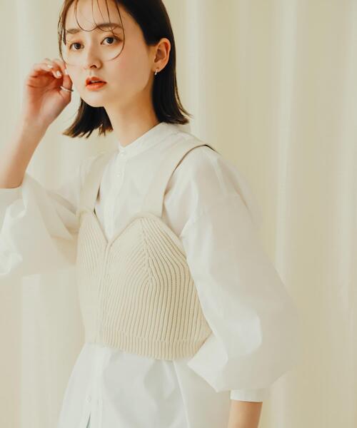 SENSE OF PLACE by URBAN RESEARCH（センスオブプレイスバイアーバンリサーチ）の「ニットビスチェ（ニット/セーター・レディース・モカ/ブラック/アイボリー・ONE）」の5枚目の写真