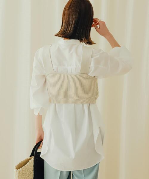 SENSE OF PLACE by URBAN RESEARCH（センスオブプレイスバイアーバンリサーチ）の「ニットビスチェ（ニット/セーター・レディース・モカ/ブラック/アイボリー・ONE）」の7枚目の写真