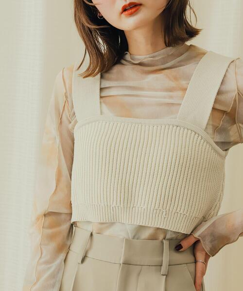 SENSE OF PLACE by URBAN RESEARCH（センスオブプレイスバイアーバンリサーチ）の「ニットビスチェ（ニット/セーター・レディース・モカ/ブラック/アイボリー・ONE）」の11枚目の写真