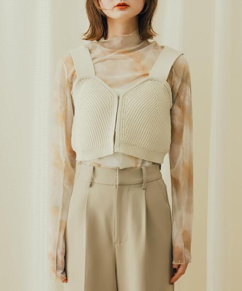 SENSE OF PLACE by URBAN RESEARCH（センスオブプレイスバイアーバンリサーチ）の「ニットビスチェ（ニット/セーター・レディース・モカ/ブラック/アイボリー・ONE）」の14枚目の写真