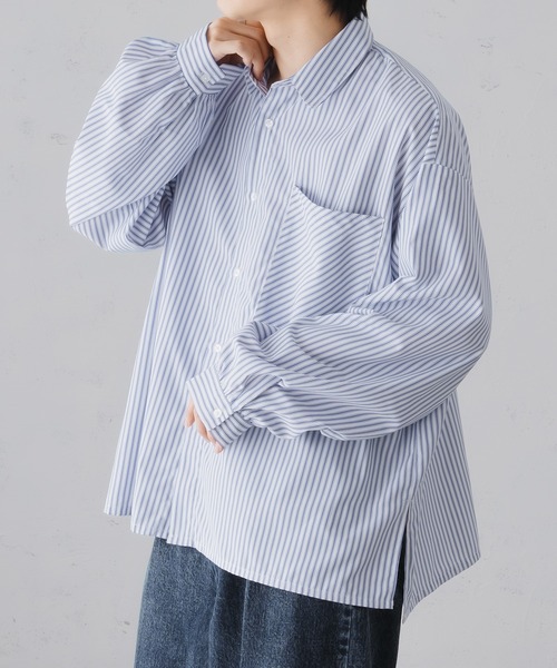 epnok（エプノック）の「サイドスリットストライプシャツ（シャツ