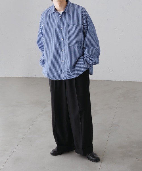 ETRE サイドスリットストライプシャツ 正規品 ETRETOKYO サイド