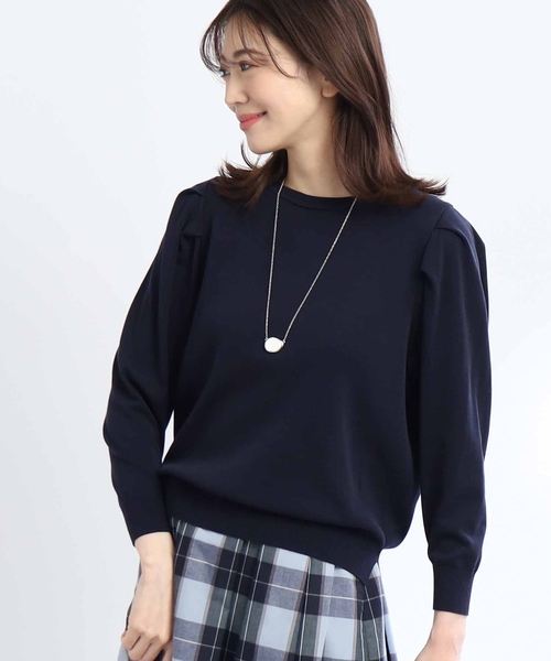 Reflect（リフレクト）の「◆【洗える】コンシャススリーブニット（ニット/セーター・レディース・黄緑系/ピンク系その他/ネイビー/アイボリー・11/09/07/13/15 ）」の3枚目の写真