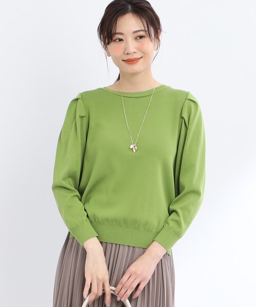 Reflect（リフレクト）の「◆【洗える】コンシャススリーブニット（ニット/セーター・レディース・黄緑系/ピンク系その他/ネイビー/アイボリー・11/09/07/13/15 ）」の14枚目の写真