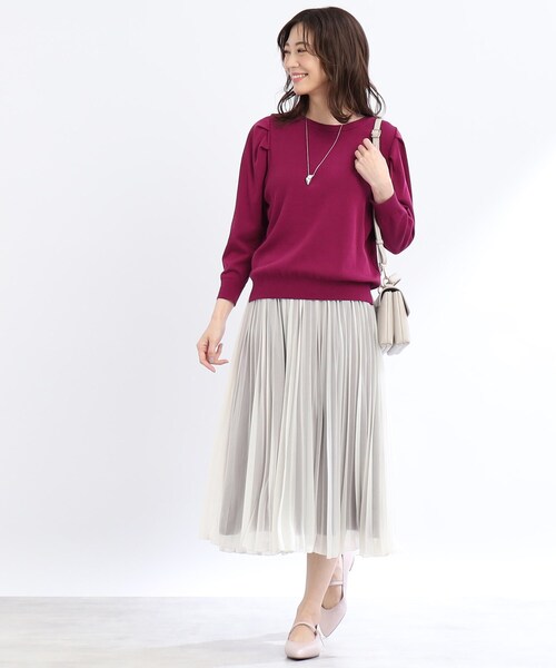 Reflect（リフレクト）の「◆【洗える】コンシャススリーブニット（ニット/セーター・レディース・黄緑系/ピンク系その他/ネイビー/アイボリー・11/09/07/13/15 ）」の19枚目の写真