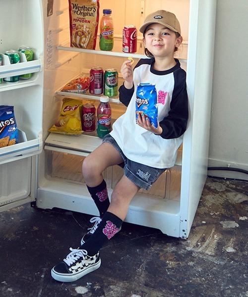 X-girl Stages（エックスガールステージス）の「ピグメントタックショーツ（その他パンツ・キッズ・ネイビー/チャコール・110cm/140cm/120cm/130cm/100cm/90cm/80ｃｍ）」の5枚目の写真