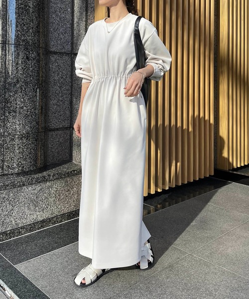 CAPRICIEUX LE'MAGE(カプリシューレマージュ)の「ドロストワンピース(ワンピース・レディース・ブルー/ブラック/ホワイト系その他・FREE/S)」の4枚目の写真