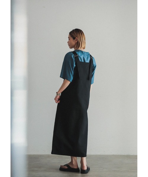 ■ FIL DE FER フィルデフェール 深V ジャンパースカート ネイビー FIL DE FER（フィルデフェール）｜ジャンパースカート一覧 - WEAR