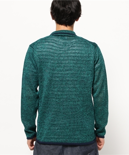 EDIFICE（エディフィス）の「◇リネン メランジ ジャケットカーディガン（カーディガン/ボレロ・メンズ・ホワイト/グリーン/ネイビー/サックスブルー・46/44/48）」の7枚目の写真