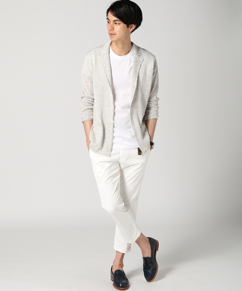 EDIFICE（エディフィス）の「◇リネン メランジ ジャケットカーディガン（カーディガン/ボレロ・メンズ・ホワイト/グリーン/ネイビー/サックスブルー・46/44/48）」の17枚目の写真