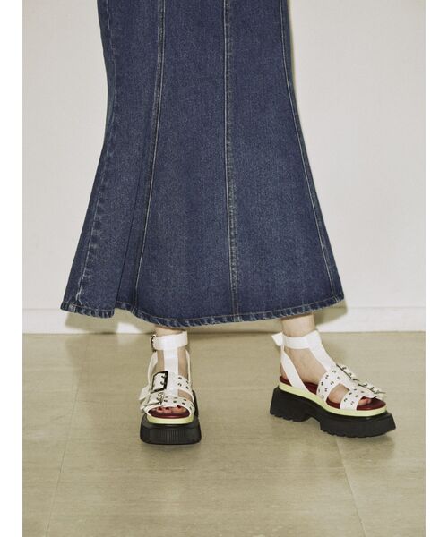 jouetie（ジュエティ）の「ハトメベルトサンダル（サンダル・レディース・ブラック/パープル/オフホワイト・M/L）」の10枚目の写真