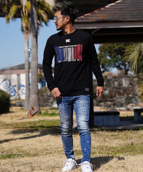 adamsJUGGLER(アダムスジャグラー)の「RE/1717ロングティー(Tシャツ/カットソー・メンズ・ホワイト/ブラック・M/S/XL/L)」の12枚目の写真