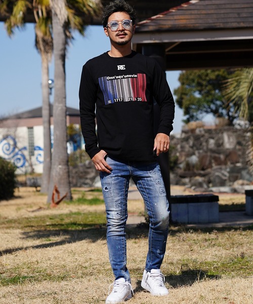 adamsJUGGLER(アダムスジャグラー)の「RE/1717ロングティー(Tシャツ/カットソー・メンズ・ホワイト/ブラック・M/S/XL/L)」の13枚目の写真