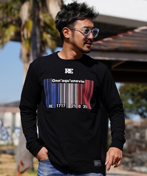 adamsJUGGLER(アダムスジャグラー)の「RE/1717ロングティー(Tシャツ/カットソー・メンズ・ホワイト/ブラック・M/S/XL/L)」の4枚目の写真