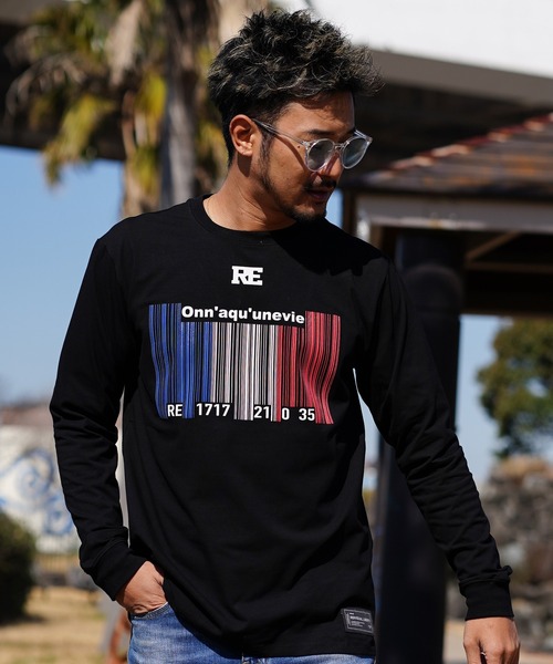 adamsJUGGLER(アダムスジャグラー)の「RE/1717ロングティー(Tシャツ/カットソー・メンズ・ホワイト/ブラック・M/S/XL/L)」の6枚目の写真
