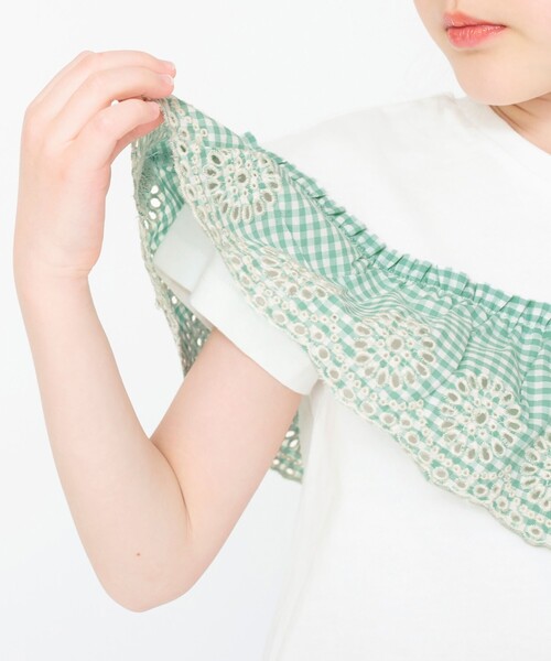 BRANSHES（ブランシェス）の「カットワーク刺しゅう半袖Tシャツ（Tシャツ/カットソー・キッズ・ピンク/オフホワイト・120/130/110/90/100）」の15枚目の写真