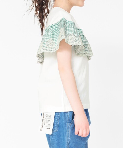 BRANSHES（ブランシェス）の「カットワーク刺しゅう半袖Tシャツ（Tシャツ/カットソー・キッズ・ピンク/オフホワイト・120/130/110/90/100）」の16枚目の写真