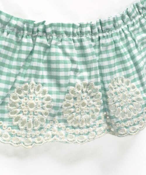 BRANSHES（ブランシェス）の「カットワーク刺しゅう半袖Tシャツ（Tシャツ/カットソー・キッズ・ピンク/オフホワイト・120/130/110/90/100）」の17枚目の写真