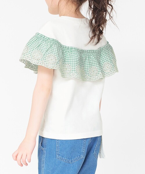 BRANSHES（ブランシェス）の「カットワーク刺しゅう半袖Tシャツ（Tシャツ/カットソー・キッズ・ピンク/オフホワイト・120/130/110/90/100）」の20枚目の写真