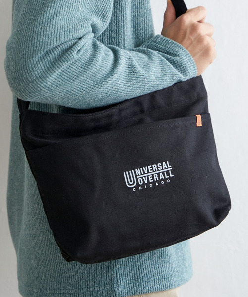 UNIVERSAL OVERALL（ユニバーサルオーバーオール）の「UNIVERSAL OVERALL キャンバスショルダーバッグ（ショルダーバッグ・メンズ・ブラック/オフホワイト/キャメル・FREE）」の15枚目の写真