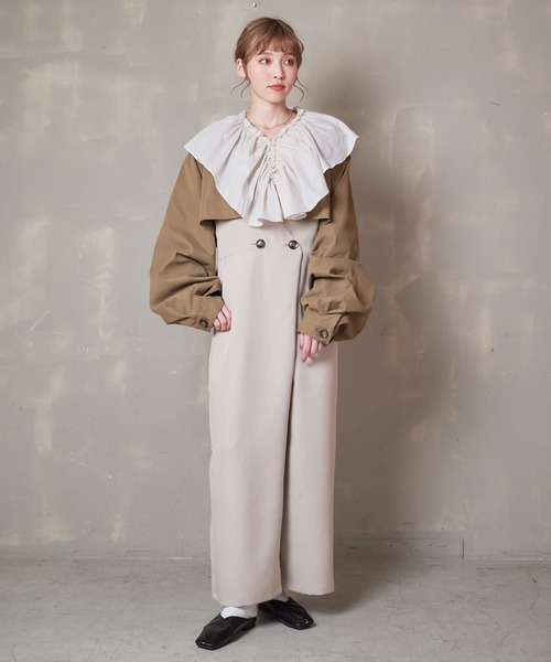 Lull（ルル）の「【Lull / ルル】ラッフルフリルブラウス（シャツ/ブラウス・レディース・ライトグレー/ブルー/ブラック/ホワイト・ONESIZE）」の14枚目の写真