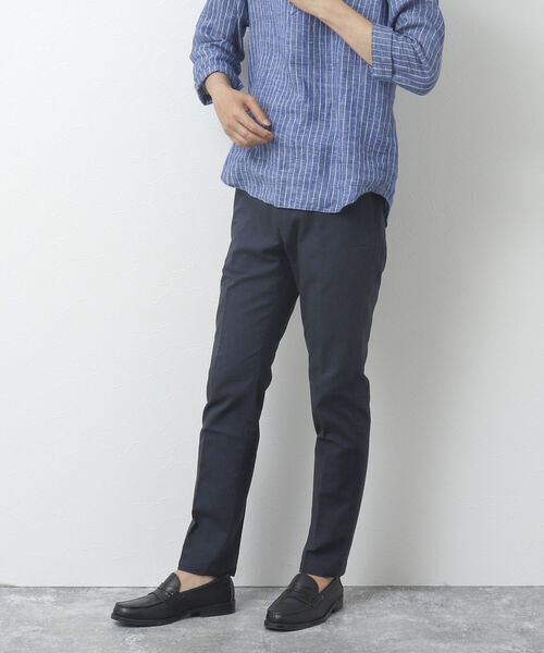 NOLLEY'S goodman（ノーリーズグッドマン）の「《ビジカジ対応》綿麻 COOLMAX / クールマックス(R) スリムフィットパンツ（その他パンツ・メンズ・ベージュ/ネイビー/サックスブルー/グレー・L/XL/M/S）」の10枚目の写真