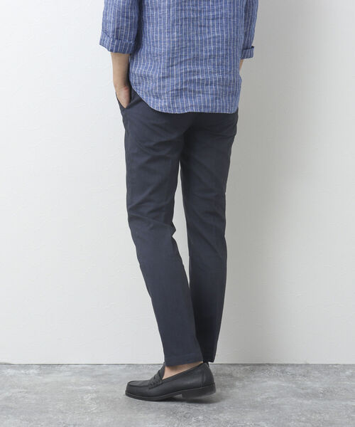 NOLLEY'S goodman（ノーリーズグッドマン）の「《ビジカジ対応》綿麻 COOLMAX / クールマックス(R) スリムフィットパンツ（その他パンツ・メンズ・ベージュ/ネイビー/サックスブルー/グレー・L/XL/M/S）」の8枚目の写真