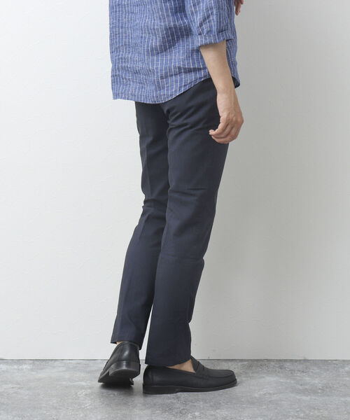 NOLLEY'S goodman（ノーリーズグッドマン）の「《ビジカジ対応》綿麻 COOLMAX / クールマックス(R) スリムフィットパンツ（その他パンツ・メンズ・ベージュ/ネイビー/サックスブルー/グレー・L/XL/M/S）」の6枚目の写真