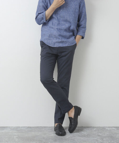 NOLLEY'S goodman（ノーリーズグッドマン）の「《ビジカジ対応》綿麻 COOLMAX / クールマックス(R) スリムフィットパンツ（その他パンツ・メンズ・ベージュ/ネイビー/サックスブルー/グレー・L/XL/M/S）」の21枚目の写真