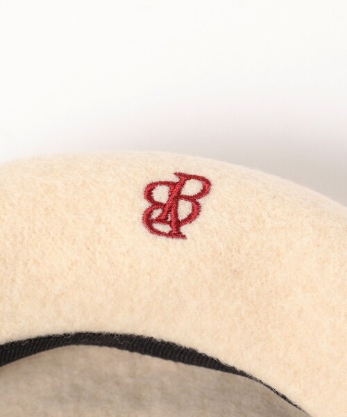 BEAMS BOY（ビームスボーイ）の「BEAMS BOY / BB刺繍 配色 ベレー帽（ハンチング/ベレー帽・レディース・ブラック/グレー/オフホワイト/ブラウン・ONE SIZE）」の10枚目の写真