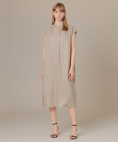 MACKINTOSH LONDON(マッキントッシュ ロンドン)の「120番ラミーワンピース(ワンピース・レディース・チャコールグレー/ベージュ・38)」の3枚目の写真