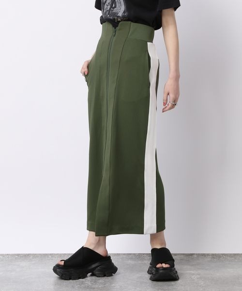 JEANASIS(ジーナシス)の「ハイウエストラインジャージスカート/195789(スカート・レディース・ホワイト/ブラック/カーキ・FREE)」の15枚目の写真