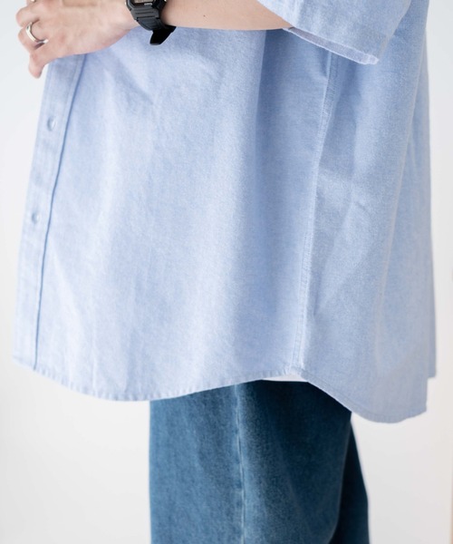 WEGO（ウィゴー）の「WEGO/ワッペンBIGシャツ（シャツ/ブラウス・メンズ・ホワイト/ブルー系その他4/サックスブルー・MEDIUM/LARGE）」の10枚目の写真