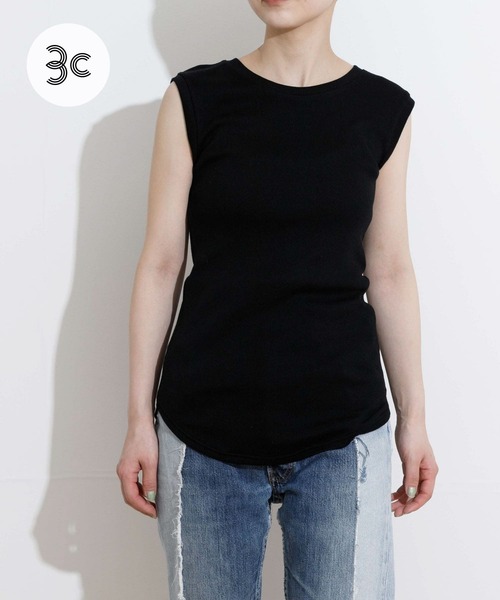 タンクトップ ノースリーブ 「別注」MIDIUMISOLID×TGM　Mix organic cotton tank-top レディース 別注』MIDIUMISOLID×TGM Mix organic cotton tank-top（タンク