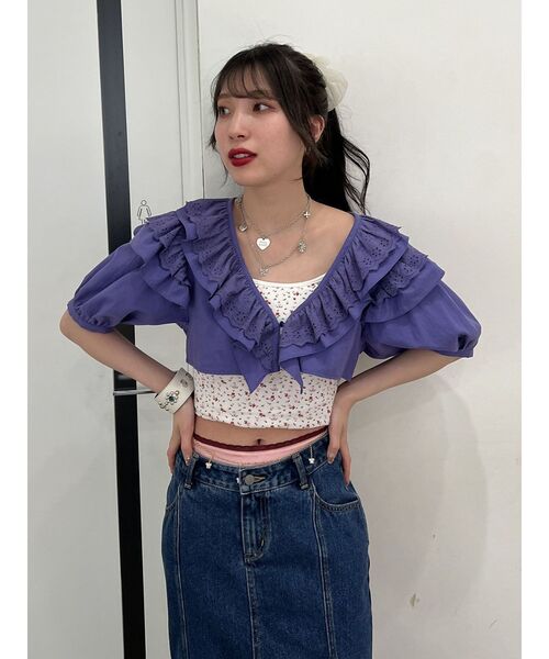 jouetie（ジュエティ）の「レースインナーショートパンツ（その他パンツ・レディース・ピンク/ブラック/アイボリー・MEDIUM）」の4枚目の写真