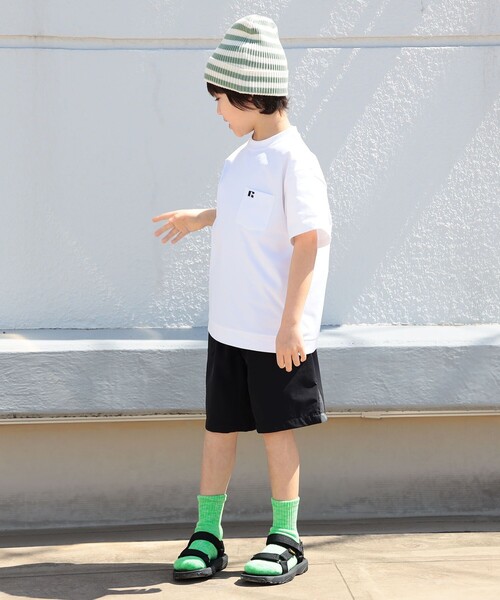 Russell Athletic(ラッセルアスレティック)の「【SHIPS KIDS別注】RUSSELL ATHLETIC:100~160cm /〈多機能〉TEE(Tシャツ/カットソー・キッズ・ベージュ/ホワイト/ブラック・100/120/S/145/110/M/160/130)」の4枚目の写真