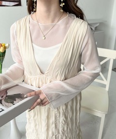 Swankiss TS fuwa ribbon o/p ワンピース Swankiss（スワンキス）の「TS fuwa ribbon O/P（ワンピース