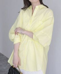 【fredy emue】エアリーコットンバックオープンシャツ