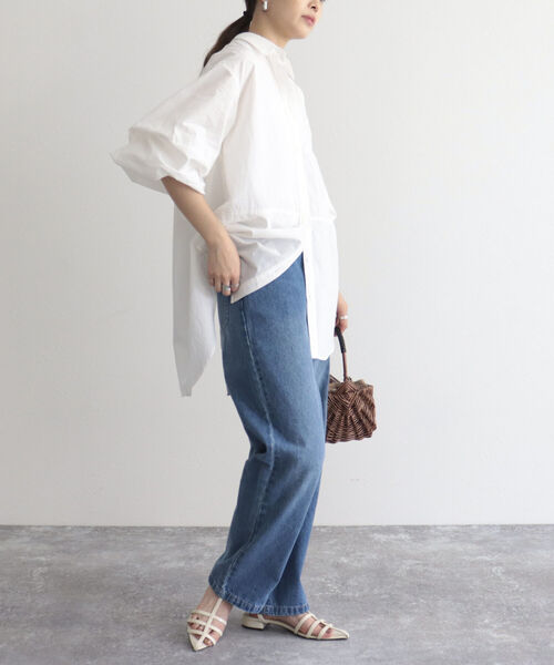 fredy emue(フレディエミュ)の「【fredy emue】エアリーコットンバックオープンシャツ(シャツ/ブラウス・レディース・イエロー/ブルー系その他/ベビーピンク/オフホワイト・38)」の8枚目の写真