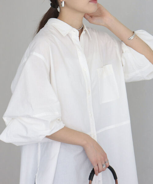 fredy emue(フレディエミュ)の「【fredy emue】エアリーコットンバックオープンシャツ(シャツ/ブラウス・レディース・イエロー/ブルー系その他/ベビーピンク/オフホワイト・38)」の15枚目の写真