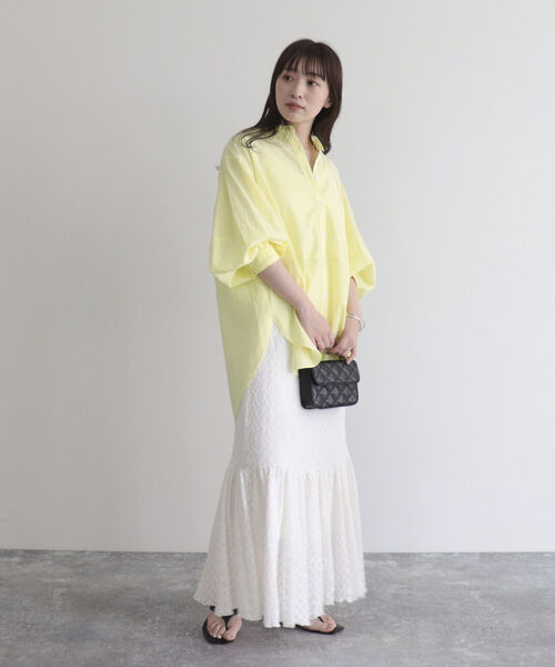 fredy emue(フレディエミュ)の「【fredy emue】エアリーコットンバックオープンシャツ(シャツ/ブラウス・レディース・イエロー/ブルー系その他/ベビーピンク/オフホワイト・38)」の17枚目の写真