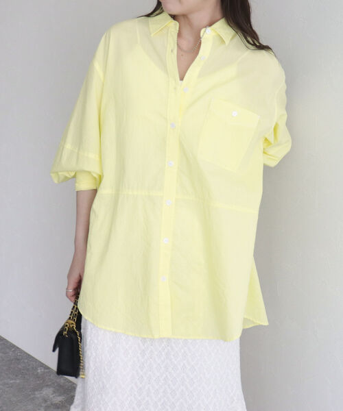 fredy emue(フレディエミュ)の「【fredy emue】エアリーコットンバックオープンシャツ(シャツ/ブラウス・レディース・イエロー/ブルー系その他/ベビーピンク/オフホワイト・38)」の21枚目の写真