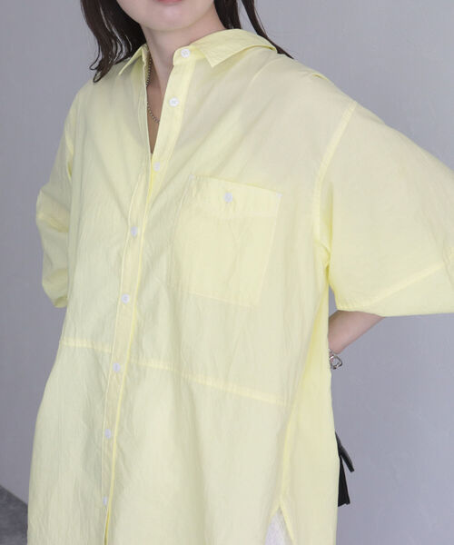 fredy emue(フレディエミュ)の「【fredy emue】エアリーコットンバックオープンシャツ(シャツ/ブラウス・レディース・イエロー/ブルー系その他/ベビーピンク/オフホワイト・38)」の22枚目の写真