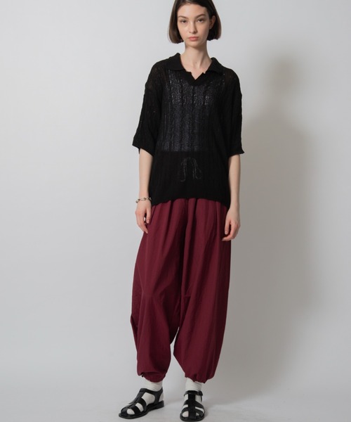D.TT.K(ディティーティーケー)の「【ユニセックスアイテム】NYLON BALLOON TROUSERS ナイロン バルーンシルエット パンツ(カーゴパンツ・メンズ・ダークグレー/ライトグレー/ワイン系・FREE)」の21枚目の写真