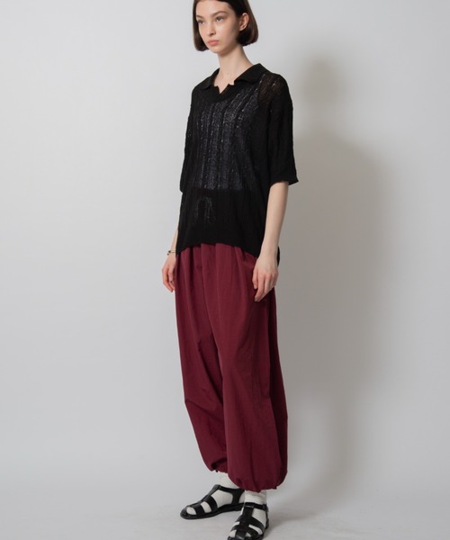 D.TT.K(ディティーティーケー)の「【ユニセックスアイテム】NYLON BALLOON TROUSERS ナイロン バルーンシルエット パンツ(カーゴパンツ・メンズ・ダークグレー/ライトグレー/ワイン系・FREE)」の22枚目の写真