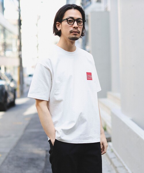 Manhattan Portage(マンハッタンポーテージ)の「Manhattan Portage / ボックスロゴ プリント Tシャツ(Tシャツ/カットソー・メンズ・ダークグリーン/ブラック/ホワイト/ブルー/ベージュ/ブルー系その他2・S/M/L/XL)」の10枚目の写真